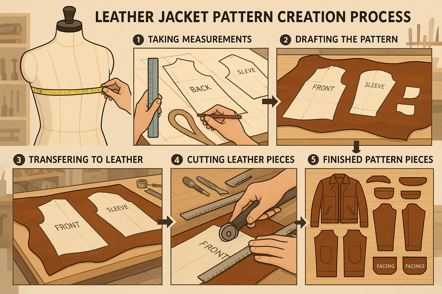 How to Create a Leather Jacket Pattern from Scratch